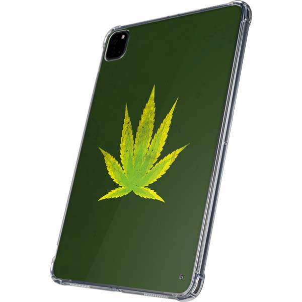 Marijuana Leaf Light Green iPad Pro 11in (2024) Clear Case