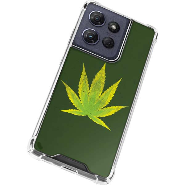 Marijuana Leaf Light Green Moto G Play 5G (2025) Clear Case