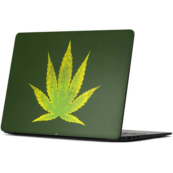 Marijuana Leaf Light Green Surface Laptop 7 15in Skin