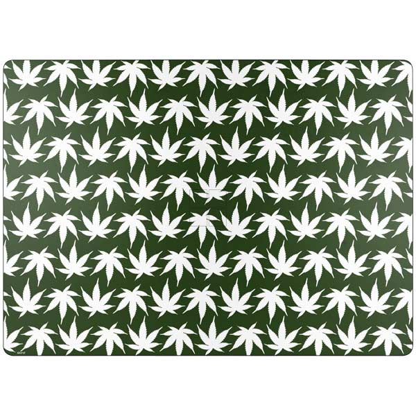 Marijuana Leaf White Pattern Surface Laptop 7 15in Skin