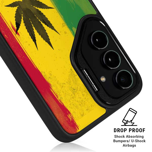 Marijuana Rasta Distressed Galaxy S26 Plus Kickstand Case