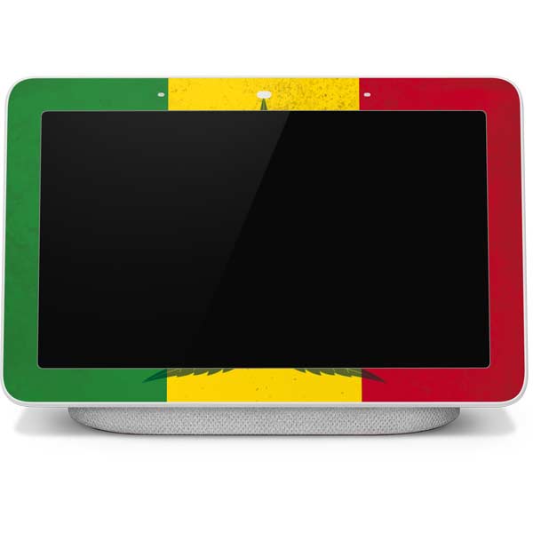 Marijuana Rasta Flag Google Home Hub Skin