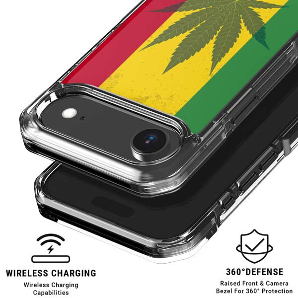 Marijuana Rasta Flag iPhone 17 Air Clear Case