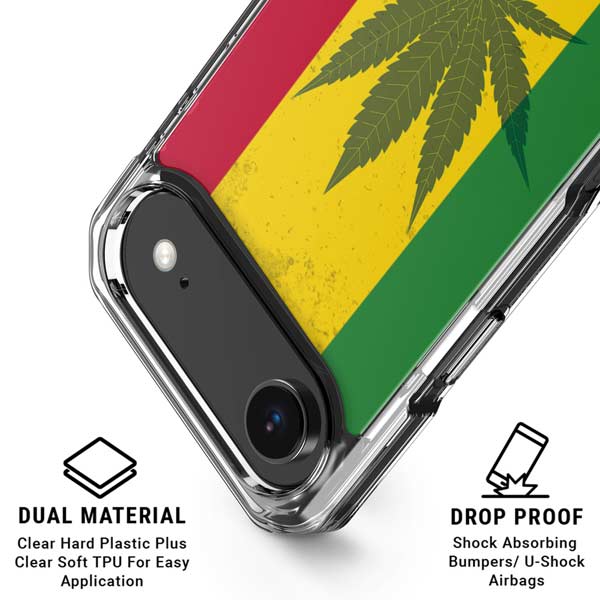 Marijuana Rasta Flag iPhone 17 Air Clear Case