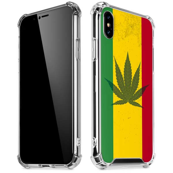 Marijuana Rasta Flag iPhone X/XS Clear Case
