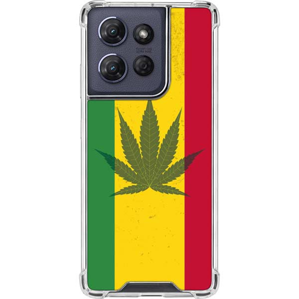 Marijuana Rasta Flag Moto G Play 5G (2025) Clear Case