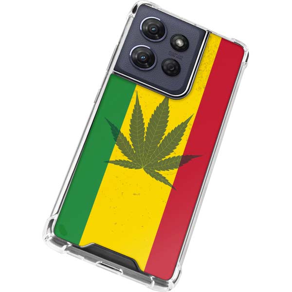 Marijuana Rasta Flag Moto G Play 5G (2025) Clear Case