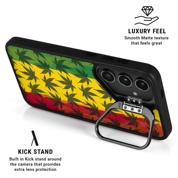 Marijuana Rasta Pattern Galaxy S26 Ultra Kickstand Case