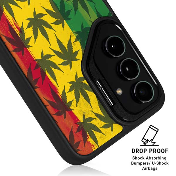 Marijuana Rasta Pattern Galaxy S26 Ultra Kickstand Case