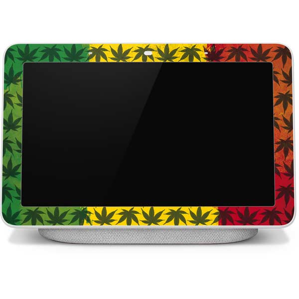 Marijuana Rasta Pattern Google Home Hub Skin