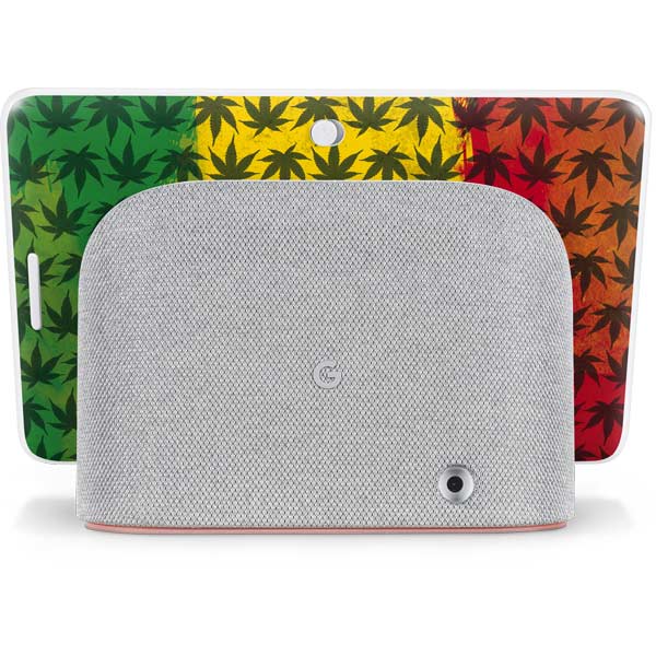 Marijuana Rasta Pattern Google Home Hub Skin