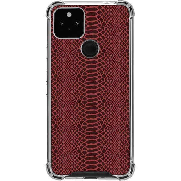 Marsala Snake Skin Pixel Cases
