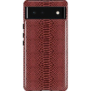 Marsala Snake Skin Pixel Cases