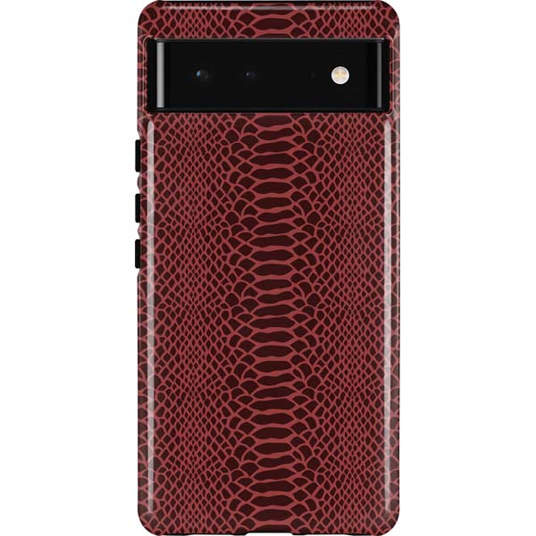 Marsala Snake Skin Pixel Cases