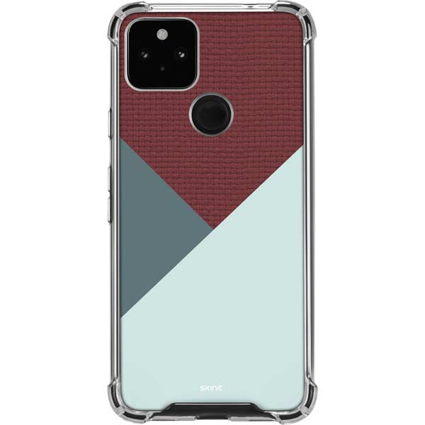 Marsala Triangle Shapes Pixel Cases