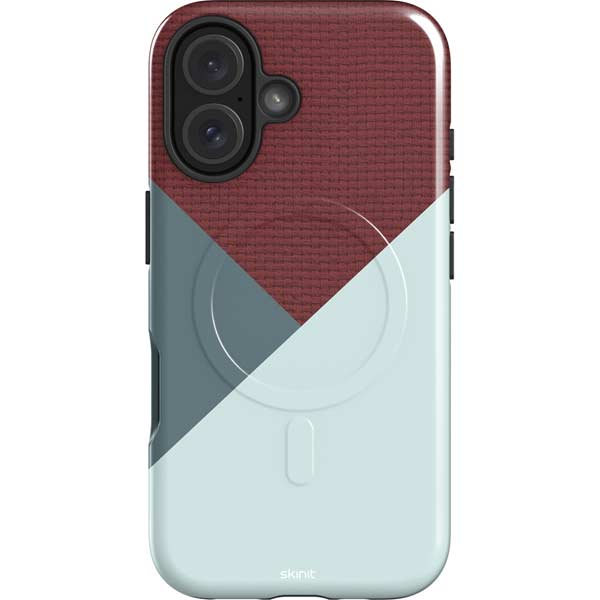 Marsala Triangle Shapes iPhone 16 Magsafe Impact Case