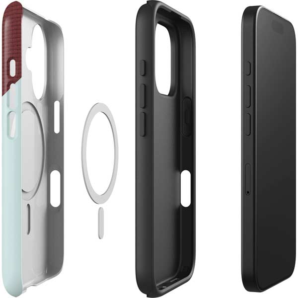 Marsala Triangle Shapes iPhone 16 Magsafe Impact Case