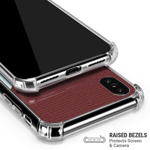 Marsala Triangle Shapes iPhone X/XS Clear Case