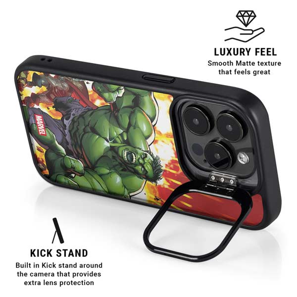 Marvel Avengers Assemble Hulk iPhone 14 Pro Max Kickstand Case