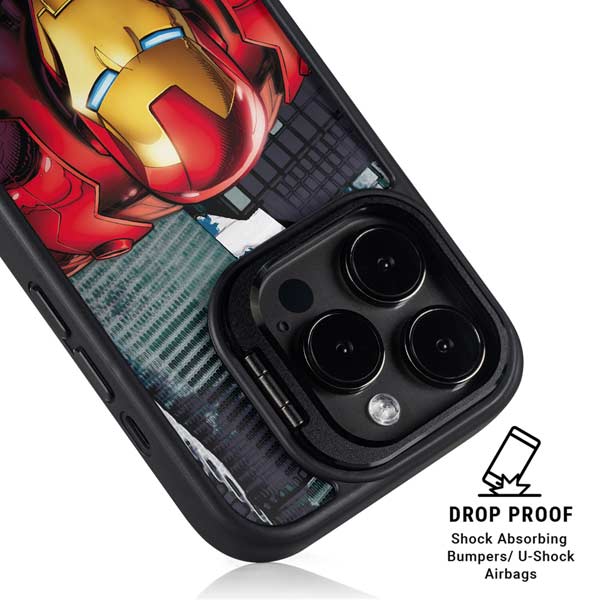 Marvel Avengers Assemble Iron Man iPhone 14 Pro Kickstand Case