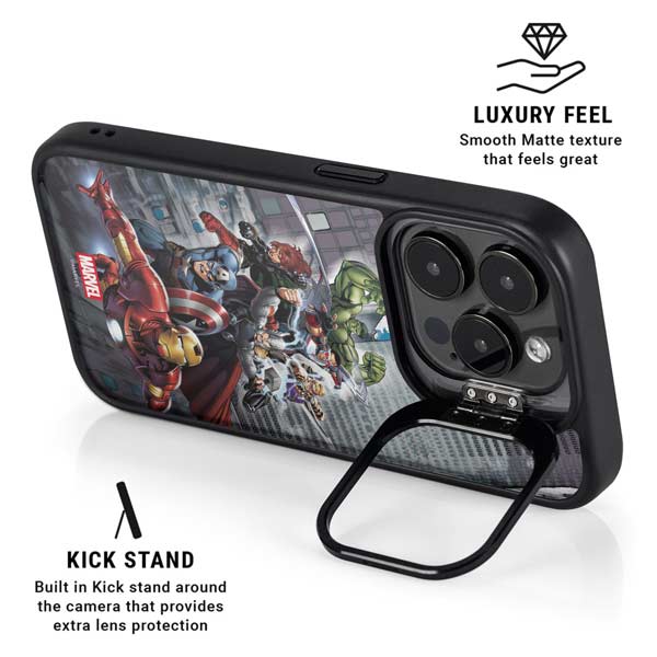 Marvel Avengers Attack iPhone 14 Pro Kickstand Case