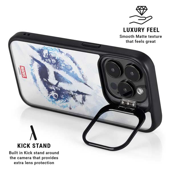 Marvel Avengers Blue Logo iPhone 14 Pro Kickstand Case