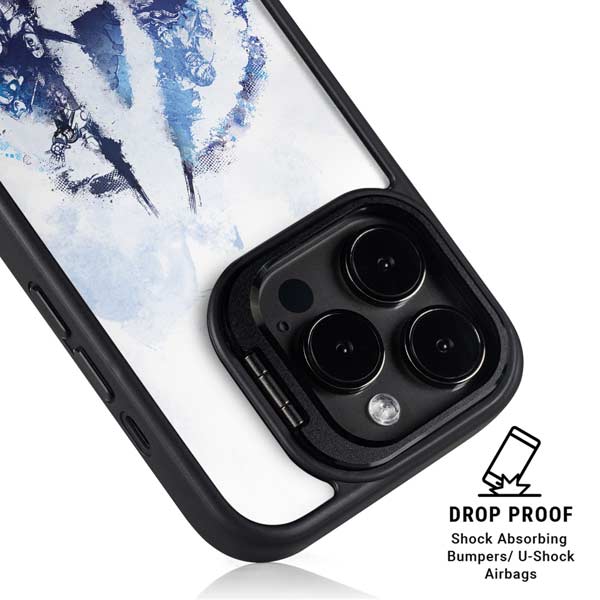 Marvel Avengers Blue Logo iPhone 14 Pro Kickstand Case