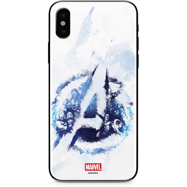 Marvel Avengers Blue Logo iPhone XS Skin