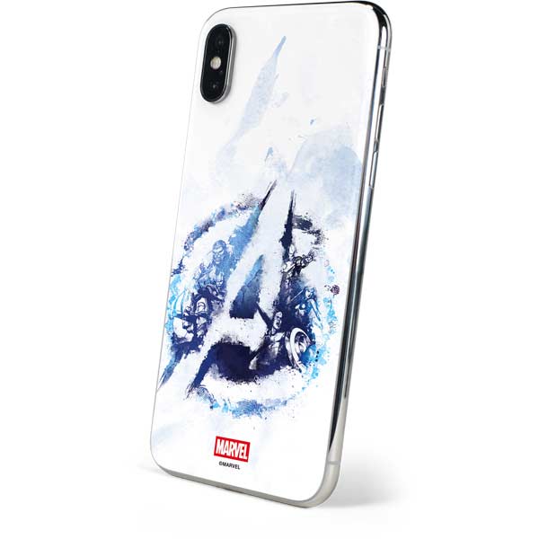 Marvel Avengers Blue Logo iPhone XS Skin