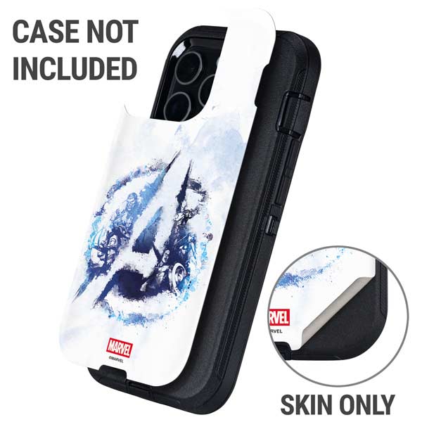 Marvel Avengers Blue Logo Otterbox Defender iPhone Skin
