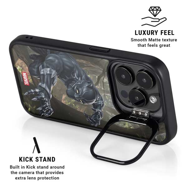 Marvel Black Panther In the Jungle iPhone 14 Pro Max Kickstand Case