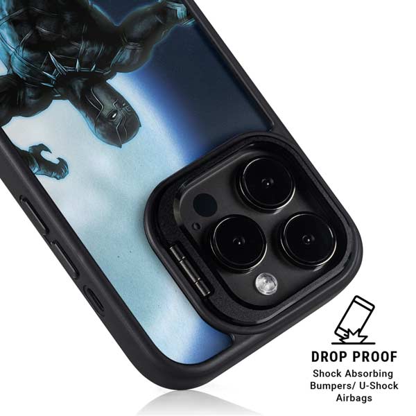 Marvel Black Panther Jumping Through Air iPhone 14 Pro Kickstand Case