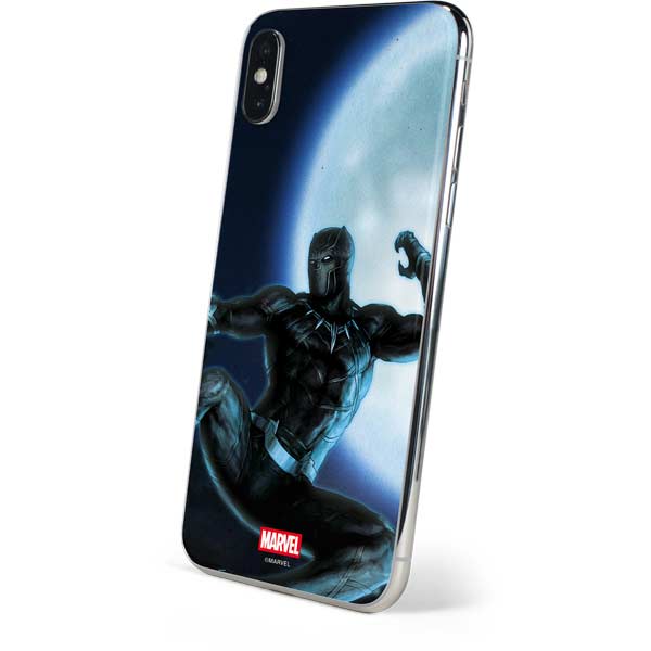 Marvel Black Panther Jumping Through Air iPhone XS Skin