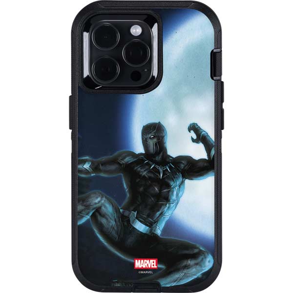 Marvel Black Panther Jumping Through Air Otterbox Defender iPhone Skin