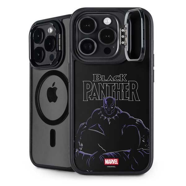 Marvel Black Panther Night Time Watch iPhone 14 Pro Kickstand Case