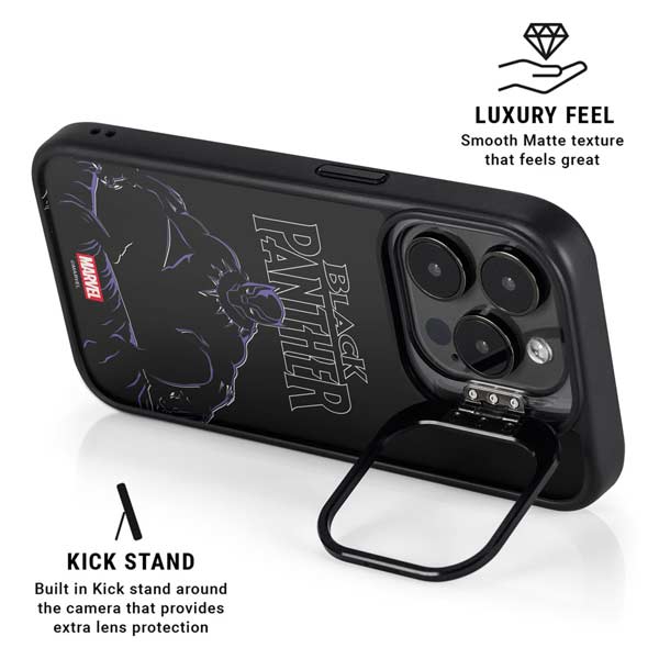 Marvel Black Panther Night Time Watch iPhone 14 Pro Max Kickstand Case