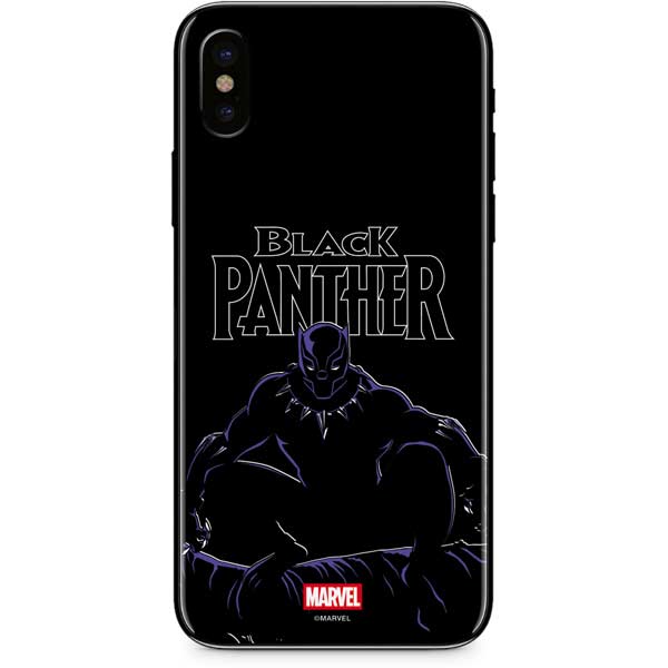 Marvel Black Panther Night Time Watch iPhone XS Skin