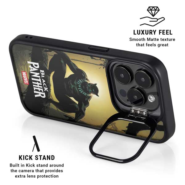 Marvel Black Panther TChalla King of Wakanda iPhone 14 Pro Max Kickstand Case