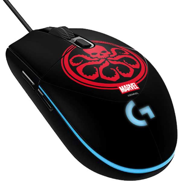 Marvel Captain America Hydra Symbol G203 Prodigy RGB Wired Gaming Mouse Skin