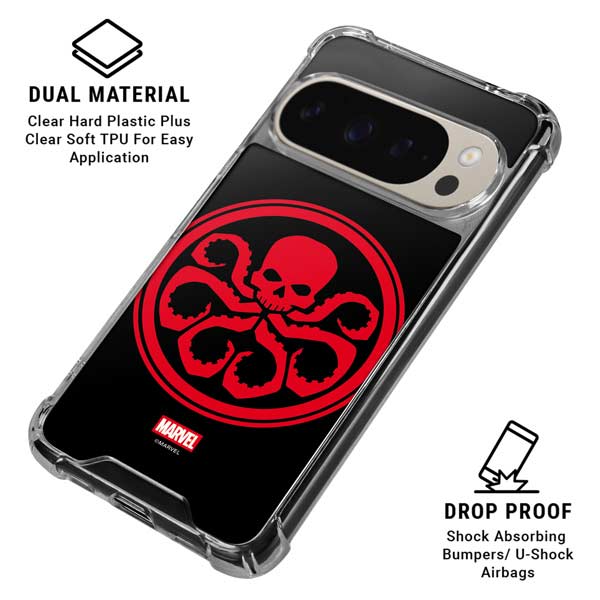 Marvel Captain America Hydra Symbol Google Pixel 9 Pro XL Clear Case