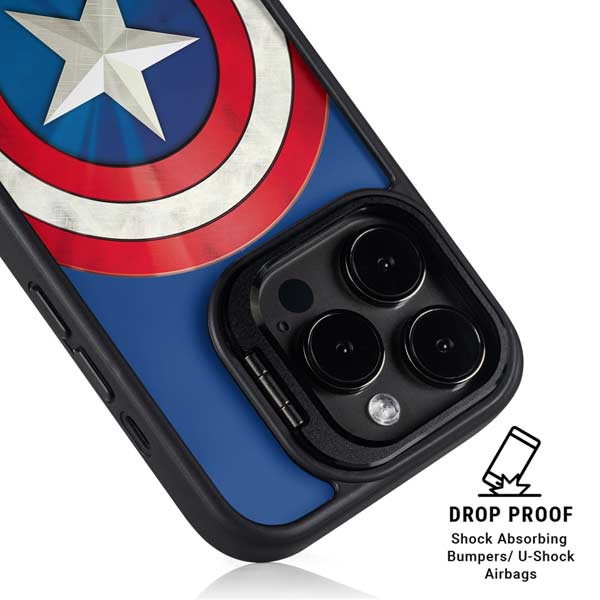 Marvel Captain America Shield iPhone 14 Pro Kickstand Case