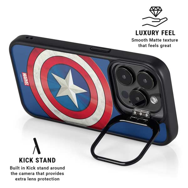 Marvel Captain America Shield iPhone 14 Pro Max Kickstand Case