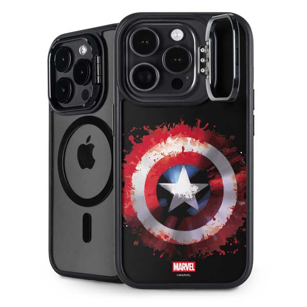Marvel Captain America Star Shield iPhone 14 Pro Kickstand Case