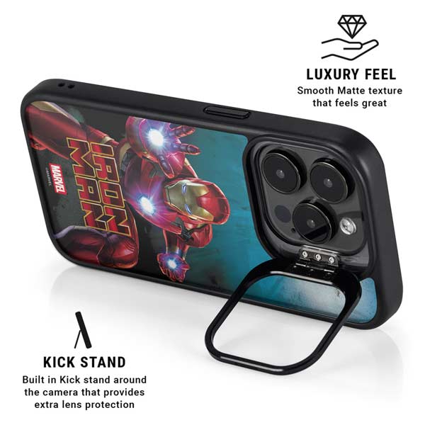 Marvel Iron Man Repulsor Blast iPhone 14 Pro Max Kickstand Case