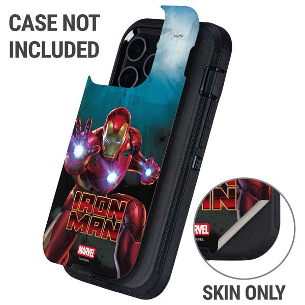 Marvel Iron Man Repulsor Blast Otterbox Defender iPhone Skin