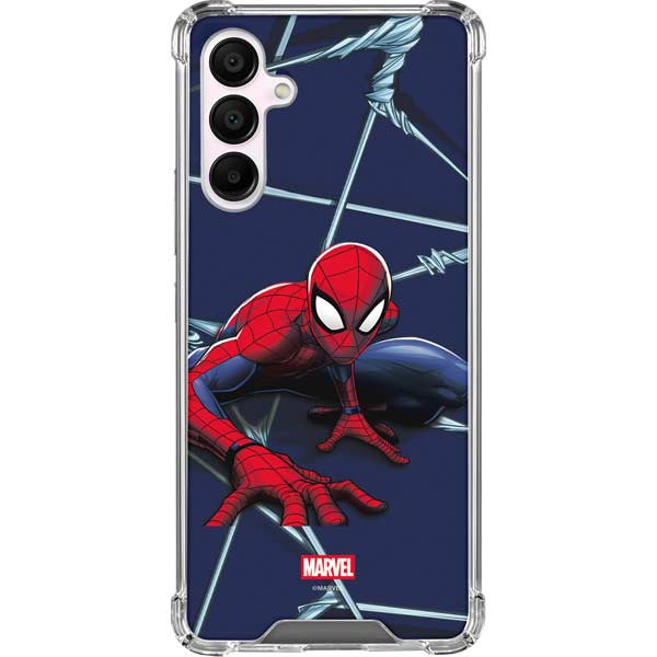 Galaxy A16 5G Marvel Spiderman Crawling Spiderman Clear Case | Skinit