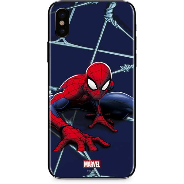 Marvel Spiderman Crawling Spiderman iPhone XS Skin