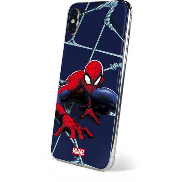 Marvel Spiderman Crawling Spiderman iPhone XS Skin