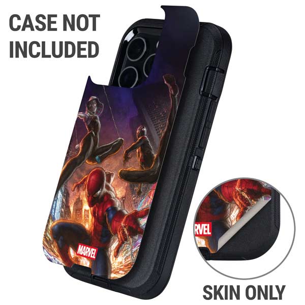 Marvel Spiderman Group Wall Otterbox Defender iPhone Skin