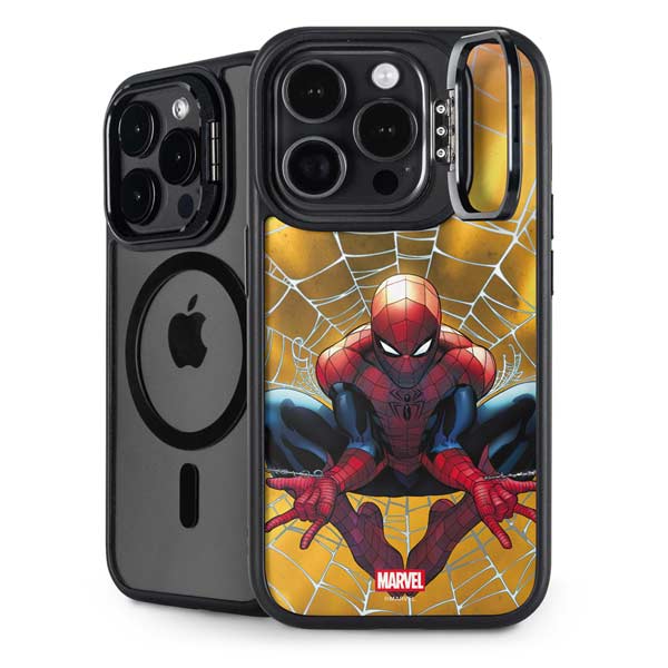 Marvel Spiderman Web Shooting iPhone 14 Pro Max Kickstand Case